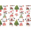 Bavlněná látka Vánoční skřítci se stromečkem METRÁŽ