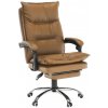 Tempo Kondela Kancelárske kreslo s podnožou, ekokoža hnedá, DRAKE