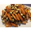 Skleněné korálky Jablonec - Hnědý mix 100g