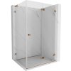 MEXEN/S - Lunar-F L sprchovací kút skladacie dvere pravá 85 x 80, transparent, ružové zlato 836L-085-080-60-00-P