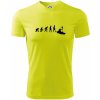 Evolúcia kajak - Pánske tričko Fantasy športové - 2XL ( Neonová žltá )