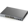 Zyxel GS1350-18HP 18portový inteligentný spravovaný CCTV PoE switch, dlhý dosah, 250W, 16x GbE, 2x combo RJ45/SFP