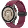 eses Silikónový remienok s magnetickou sponou pre Samsung Galaxy Watch 4, 5, 6, 7 - Vínový