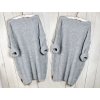 Fashionweek Pohodlné pletené šaty, tunika pre chladnejšie počasie OVERSIZE MD24/K22 Farba: šedý, Veľkosť: Universal