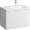 Laufen Lani - Umývadlová skrinka, 74x45x52 cm, 2 zásuvky, lesklá biela H4035821122611