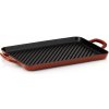 KELA Grilovací deska litinová Calido 35x25 cm červená KL-11939