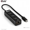club3D USB-C® adaptér [1x USB-C® zástrčka - 4x interná USB 3.0 zásuvka 19-pólová, RJ45 zásuvka] CSV-1549; CSV-1549