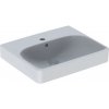 GEBERIT - Smyle Square Umývadlo, 50x41 cm, s prepadom, otvor na batériu, biela 500.256.01.1
