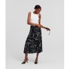 Karl Lagerfeld Printed Wrap Skirt čierna