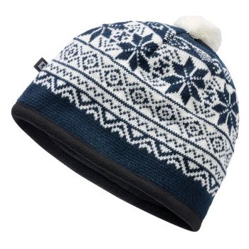 Brandit pánska zimná čiapka so škandinávskym vzorom snehové vločky modrá