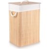 Bambusový kôš na bielizeň 70 l béžový