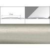Prechodové lišty A73 - SAMOLEPIACE šírka 12 x výška 0,65 x dĺžka 100 cm - inox