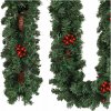 VIANOČNÁ GIRLANDA UMELÁ NA VIANOČNÝ STROMČEK ZDOBENÁ HUSTÁ REŤAZ ZELENÁ 100CM