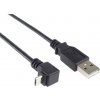 PremiumCord Kabel micro USB 2.0, A-B, 90°, 3m ku2m3f-90