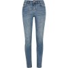 Ladies mid waist skinny jeans midstone washed