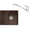 SET268 - Gránitový drez Blanco Zia 40 S káva + Kuchynská batéria Rosan King JA381001 chróm