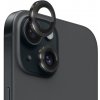 NORTHJO sklá s kovovým rámčekom na ochranu šošoviek zadného fotoaparátu pre iPhone 15 / 15 Plus - čierna - možnosť vrátiť tovar ZADARMO do 30tich dní