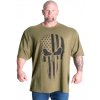Gasp SKULL DIVISION IRON TEE ARMY GREEN MELANGE – tričko Gasp army zelené Velikost: L