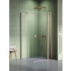 New Trendy New Soleo Copper Brushed sprchovací kút 100x100 cm obdĺžniková medená brúsené/priehľadné sklo K-1992