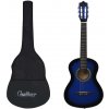 Vidaxl Klasická gitara pre začiatočníkov a deti modrá 1/2 34