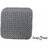CRAZYSHOP Pletený puf CUBE šedý (ručne pletený)