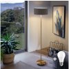 Polux | LED stojacia lampa TUNJA 1xE27/20W/230V, priemer 38 cm, zlatá/hnedá | SA2189L