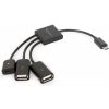 Gembird UHB-OTG-02 Micro USB OTG BM -> 2x USB AF + micro BF, 0,15m