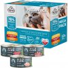 Kapsičky pre mačky Frendi (kuracie/hovädzie/morčacie) 12x100g + pena WILD FARM Mix príchutí 3x85g