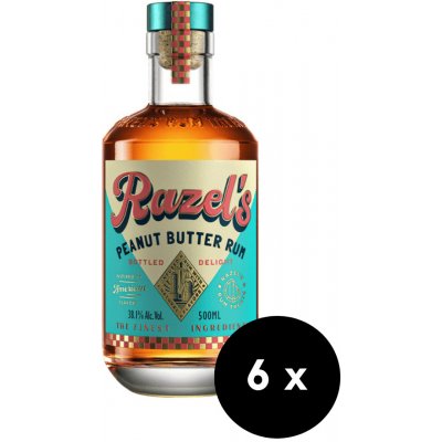 Razel’s Peanut Butter Rum 38,1% (set 6 x 0.5 L)