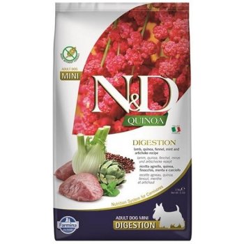 N&D dog Quinoa GF Adult mini, digestion, lamb 2,5 kg