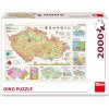 Puzzle Dino 2000 dílků Mapy České republiky