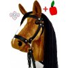 Sada Hobby Horse Tekila Veľký (Kôň na palici) + uzda čierna + opraty + jablko