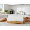 CHOMIK CHLEBNÍK ANISE - BAMBUSOVÝ S KOVOVÝM VEKOM 38 x 28 x 18,5 CM BIELY *8862
