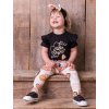 G-baby Dojčenské body s volánikom Kiss - čierne, veľ. 92, 92 (18-24m)
