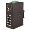 Planet IGS-1020TF, Switch, průmyslový, 8x 10/100/1000T, 2x 100/1000X SFP, -40~+75°C