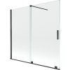 Mexen Velar, 2-krídlová posuvná vaňová zástena 170 x 150 cm, 8mm číre sklo, čierna matná, 896-170-000-01-70