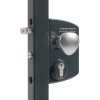 Elektrický zámok LOCINOX LEKQ U4 s funkciou FAIL OPEN | pre hranatý profil 40-60 mm | antracitová šedá RAL 7016