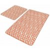 Oranžové zamatové kúpeľňové predložky v súprave 2 ks 60x100 cm – Mila Home