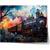 Sablio Plagát Parná lokomotíva v kúzelnej krajine - 90x60 cm