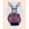 ZUTY Maľovanie podľa čísel KRÁLIK HIPSTER Rámovanie bez rámu a bez vypnutia plátna Rozmer 80x100 cm