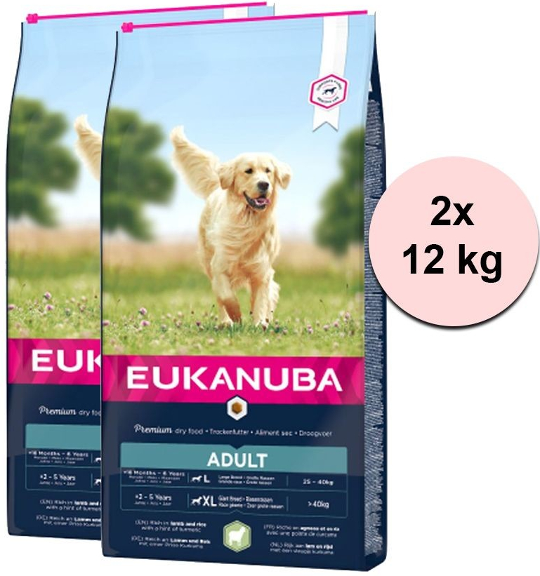 Eukanuba Adult Large Breed Lamb & Rice 2 x 12 kg