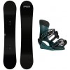 Raven Pure black pánský snowboard + Gravity Drift steel green vázání - 154 cm + M (EU 38-41)