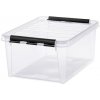 SMARTSTORE Úložný box, plastový, 14 l, čierne úchytky, 