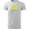 John Beer jeleň s pivom - Klasické pánske tričko vyššej gramáže - XS ( Svetlosivý melír )
