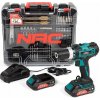 NAC Vŕtačka AKU s príslušenstvom 126 dielov CDB2-40-S-LI-20 V (2× 2 Ah) CDB2-40-S-LI-20V