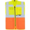 Korntex Berlin Multifunkčná reflexná vesta na zips KX802 Signal Yellow XXL