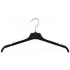Konfekčné plastové vešiaky/plastové ramienka na šaty, typ UD43, šírka 43 cm, čierne, 1 ks