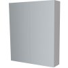 Mereo, Mereo Kúpeľňová zrkadlová skrinka 80 cm, galerka, 2 x dvierka, Multidecor, Arktická sivá, MER-CN798G82ARS1