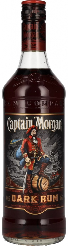 Captain Morgan Dark Rum 40% 1 l (čistá fľaša)