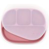 Martons tanier s krytom na 4 časti rozdelené Dark pink 19x15cm